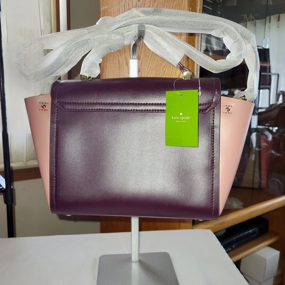 Kate Spade Arbour Hill Charline Crossbody In Soft Aubergine/Rose Frost/Pumice